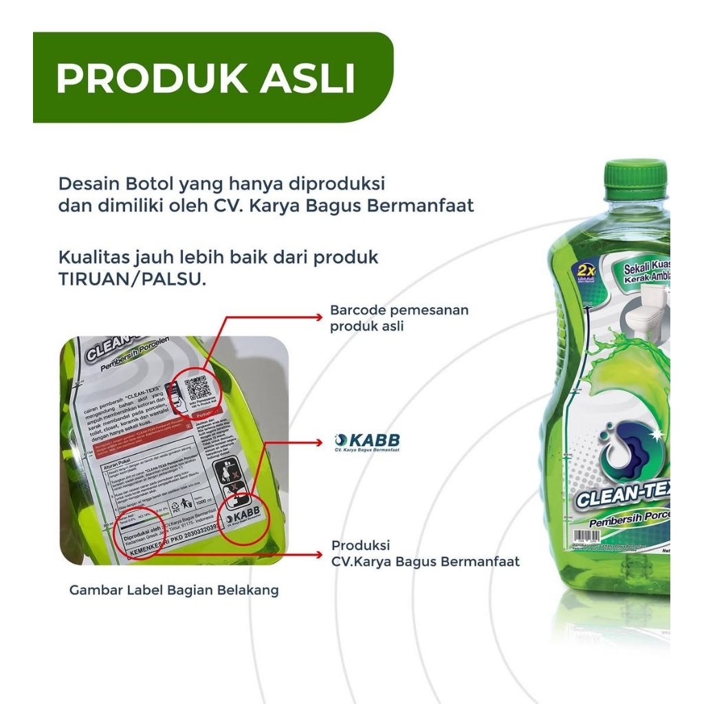 CLEAN TEXS PEMBERSIH PORSELEN