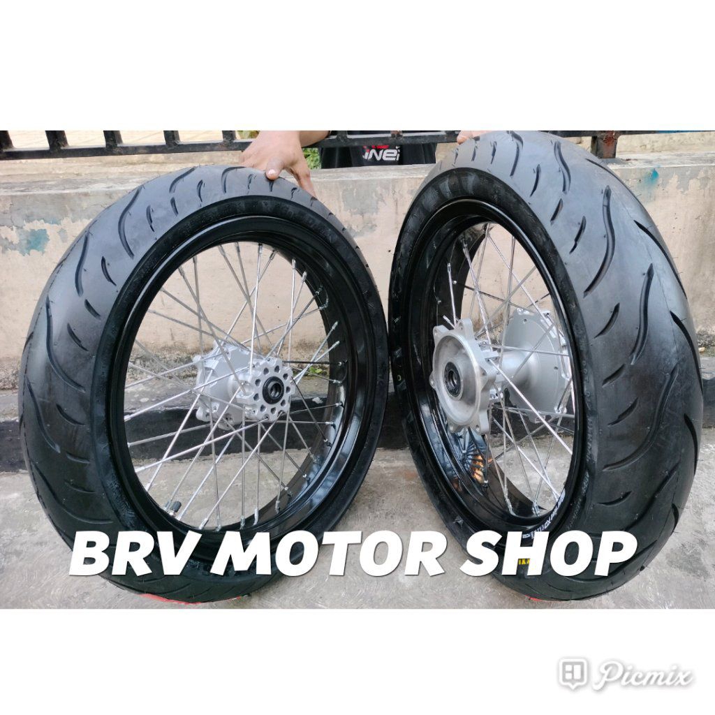 Sepaket Velg Honda Crf 150L Ples Ban  Velg Ring 14