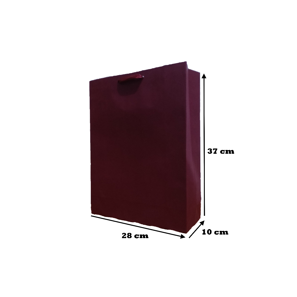 

Paperbag Talikur - Hawaii Merah Maroon - 28cm x 10cm x 37cm