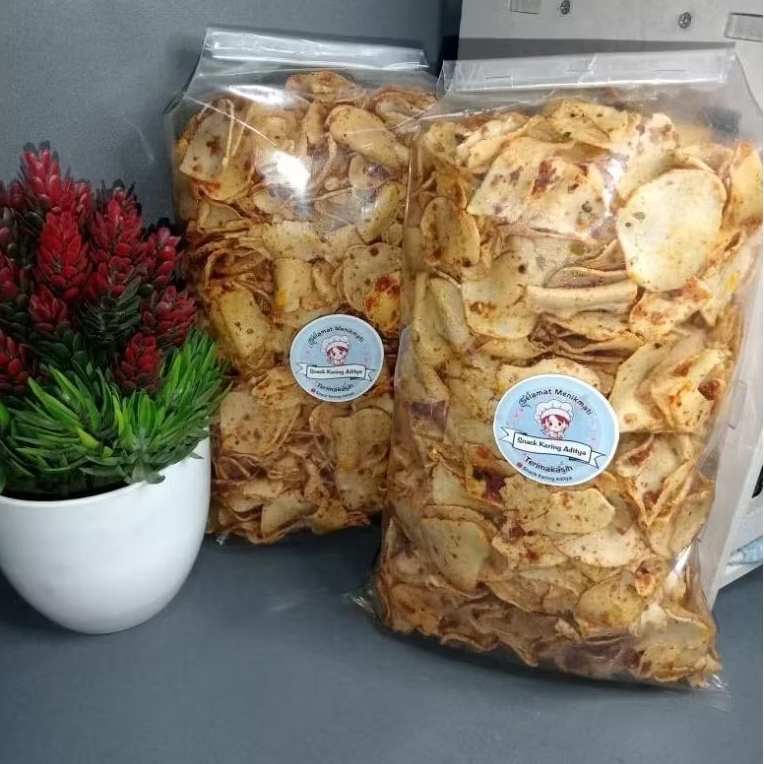 

500gr - BASRENG DAUN JERUK PEDAS & 1KG - BASRENG DAUN JERUK ORIGINAL