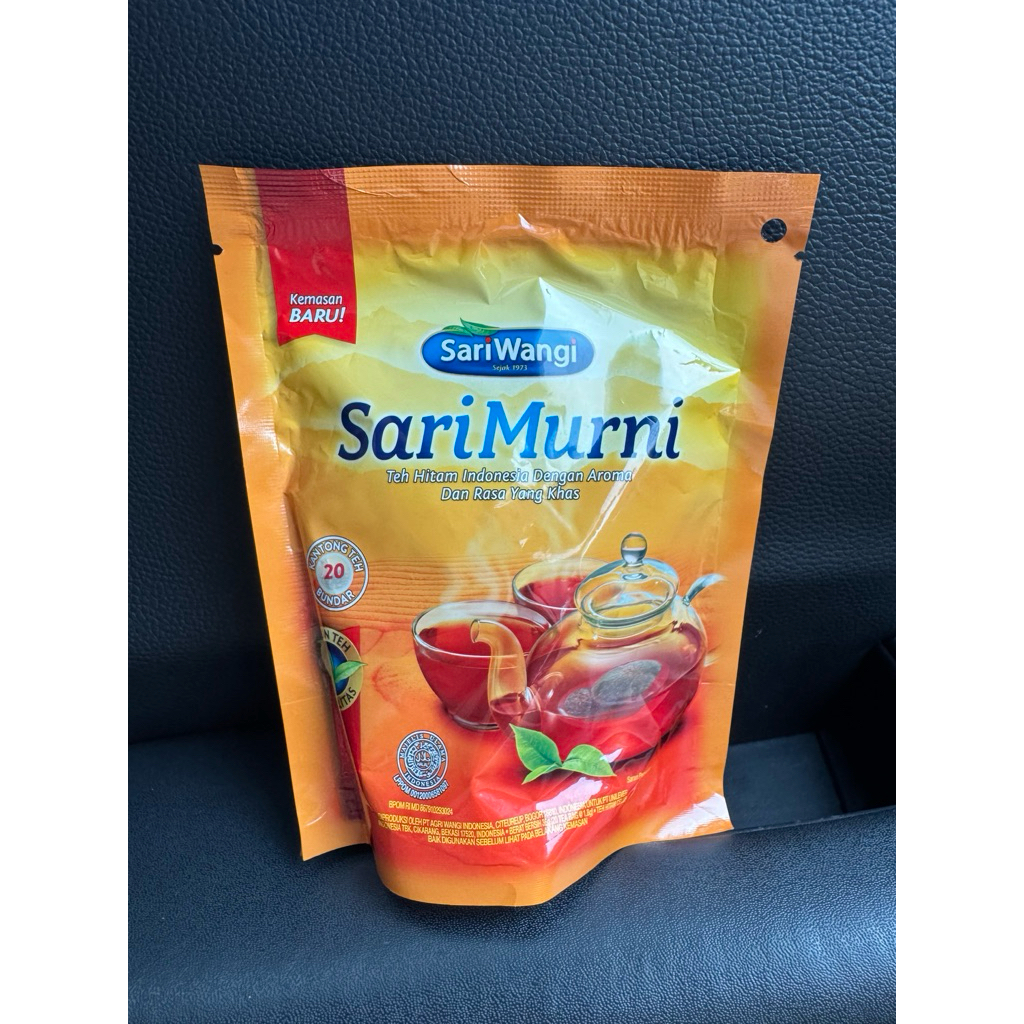 

Teh Sari Wangi Sari Murni Teh Hitam Indonesia Teh kantong Bundar isi 20 bag x 36g