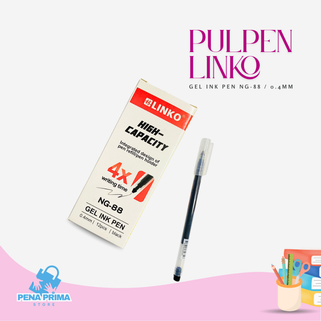 

Paket 12 pcs Pulpen Gel LINKO LINKO NG‑88, tulisannya lembut & cepat kering – hemat buat sekolah, kantor, atau bisnis ATK!