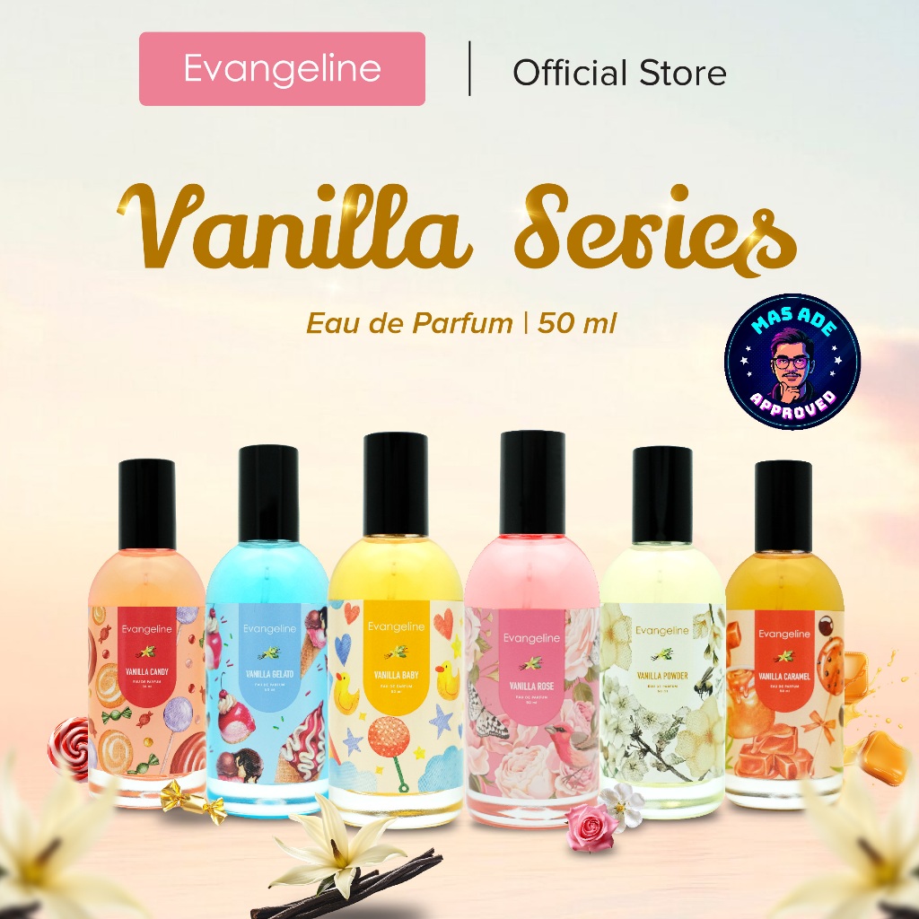 Evangeline Vanilla Series EDP 5OML | Parfum Perfume Minyak Wangi Wanita Pria Tahan Lama Travel - Van