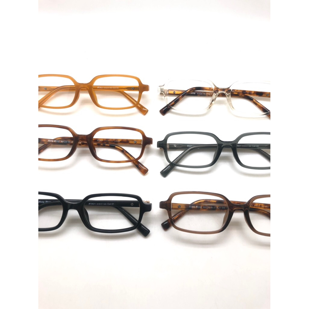Kacamata Premium Wanita Mahalini Kotak Kecil 2821 drn Lensa Minus Photocromic Blueray Blueromic Prog