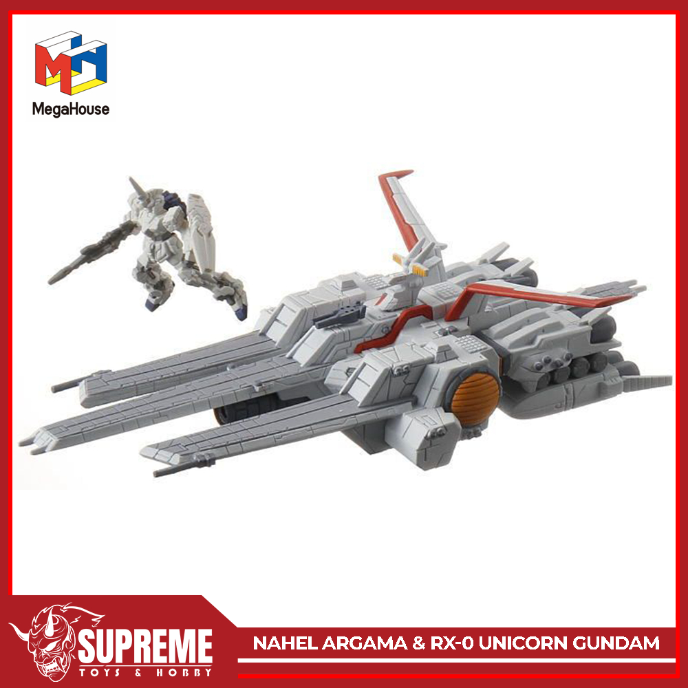 MegaHouse Mega House Gundam Cosmo Fleet Collection ACT 4 - Nahel Argama & RX-0 Unicorn Gundam