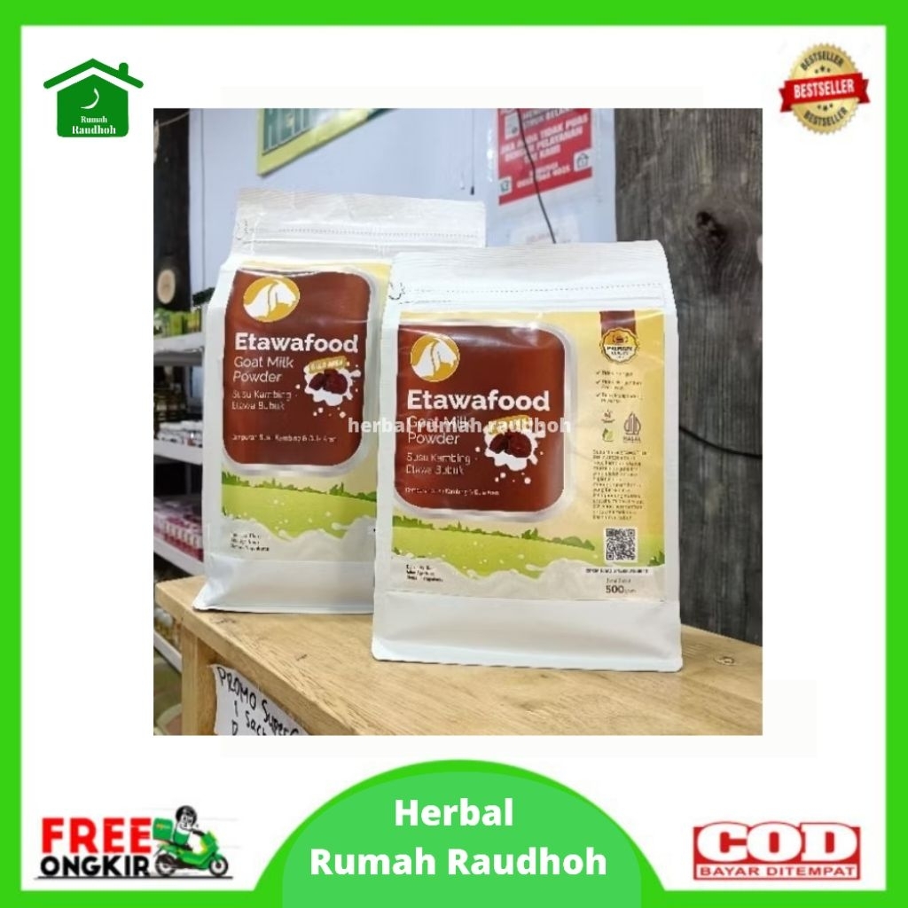 

SUSU KAMBING ETAWAFOOD PLUS GULA AREN - GOAT MILK POWDER PREMIUM ATASI NYERI SENDI DLL