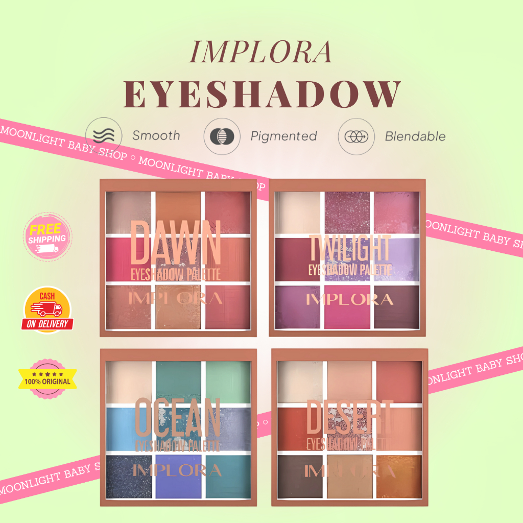 Implora Eyeshadow Palette 9in1 Desert Dawn Twilight Ocean