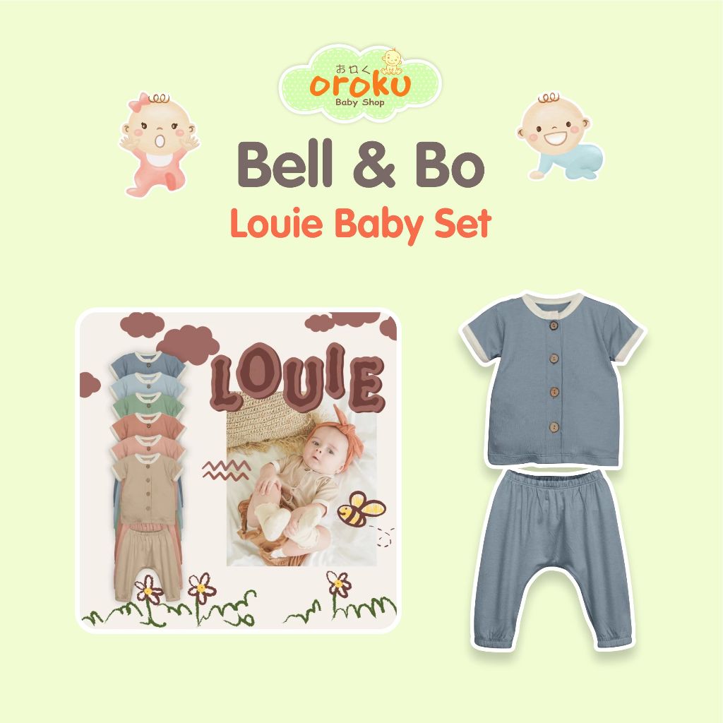 BELL & BOO LOUIE BABY SET / SETELAN BAYI BAHAN BAMBOO