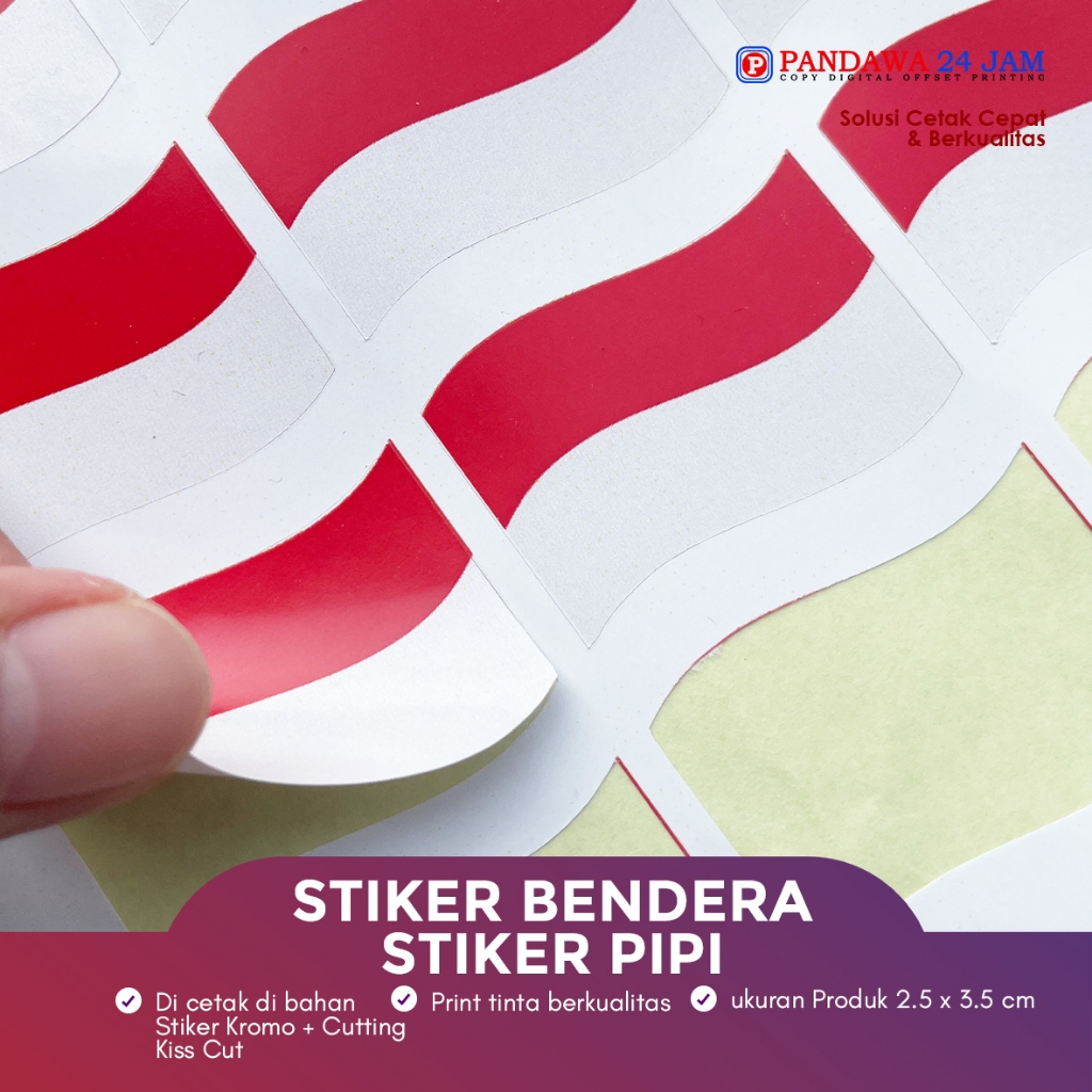 

Stiker Pipi Merah Putih [ ISI 120 PCS ] Stiker bahan kromo | Stiker Tempel Pipi | Stiker Bendera | Stiker Kecil | Stiker Agustusan