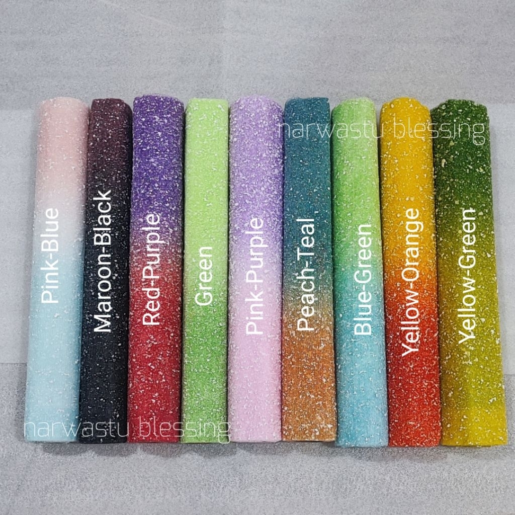 

1roll Cellophane Snow gradient Flower wrapping Kain Tile Salju gradasi 50x350cm