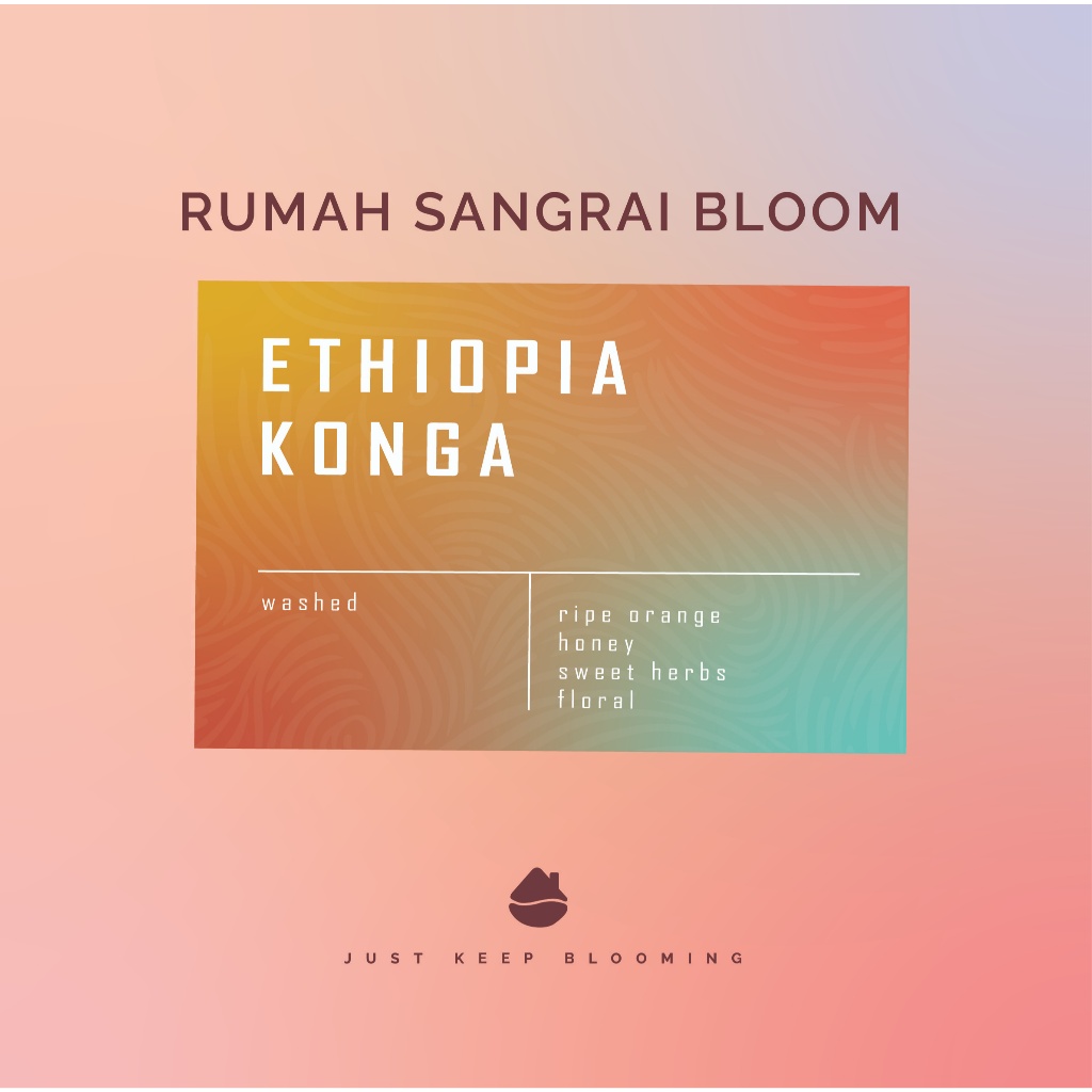 

ETHIOPIA KONGA | biji kopi filter arabica KONGA RUMAH SANGRAI BLOOM