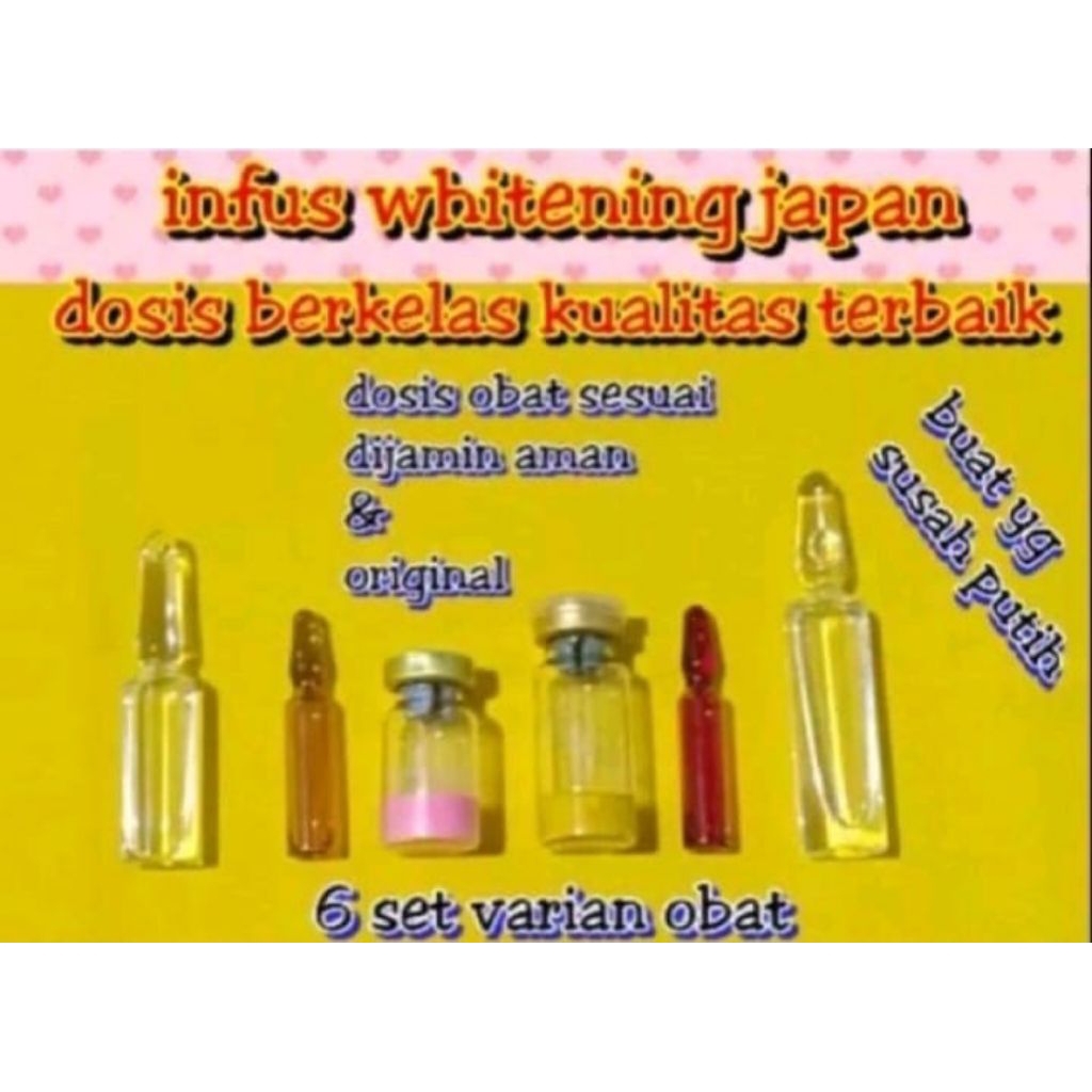 infus whitening japan 6 varian obat per set