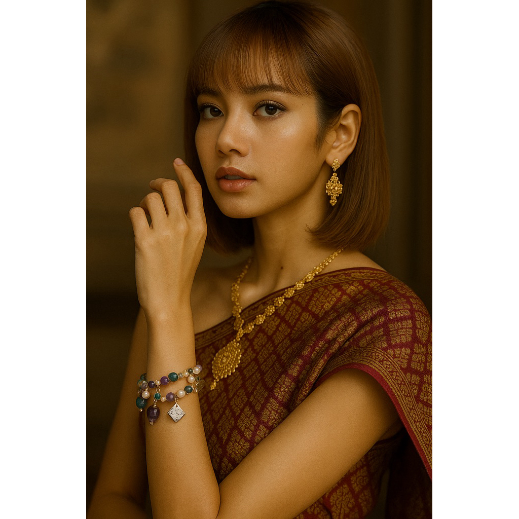 Gelang Batu Mulia Asli Thailand Bracelet Original Pearls Amethyst Turquoise Lapis Lazuli Peridot