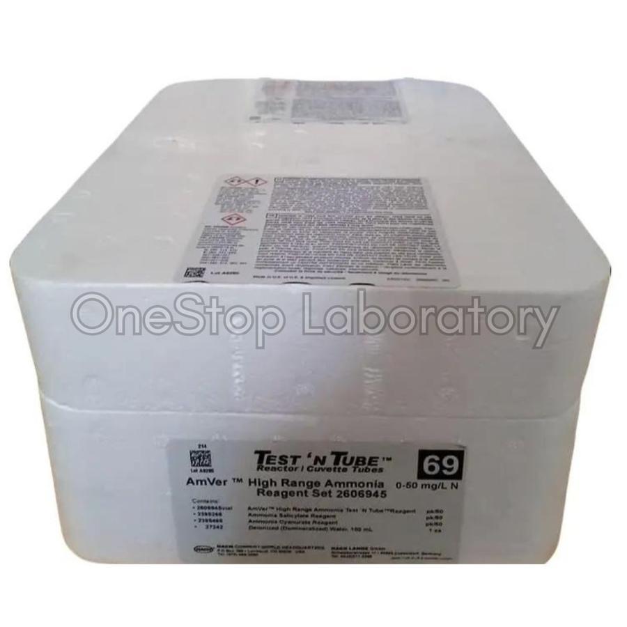 HACH 26069-45 Nitrogen Ammonia Reagent Set, HR, TNT, AmVer (Salicylate) 2606945