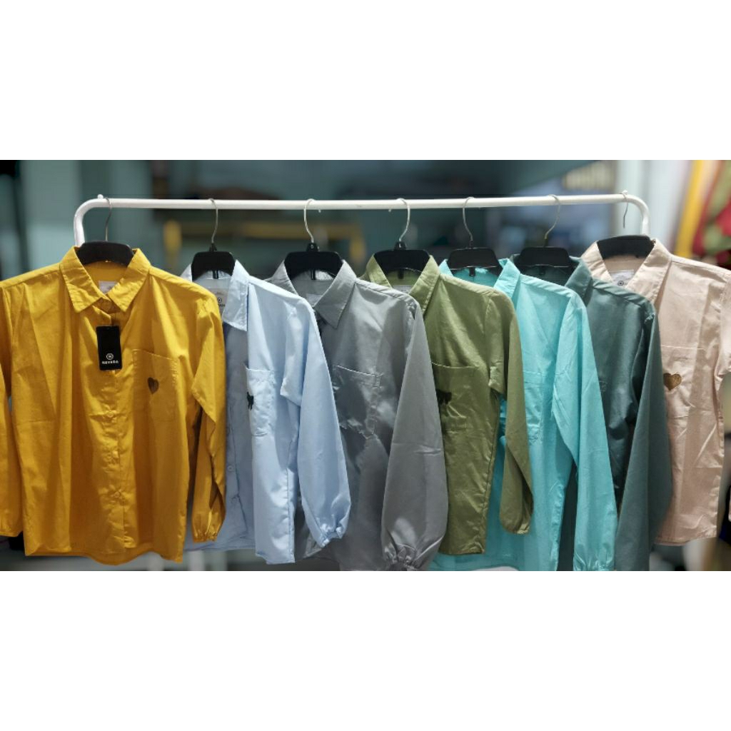 kemeja nevada lengan panjang cewek