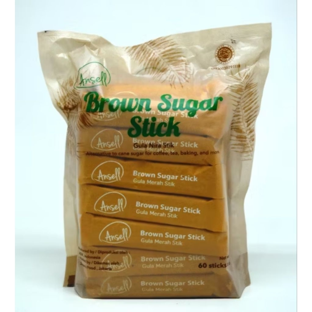

Ansell brown sugar stick gula 60 stick x 8 gr