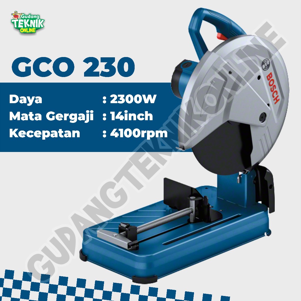 BOSCH Mesin CUT OFF 14" BOSCH GCO220 GCO230 / Mesin Pemotong Besi Hollow Siku 14 Inch  - Mesin Gerin