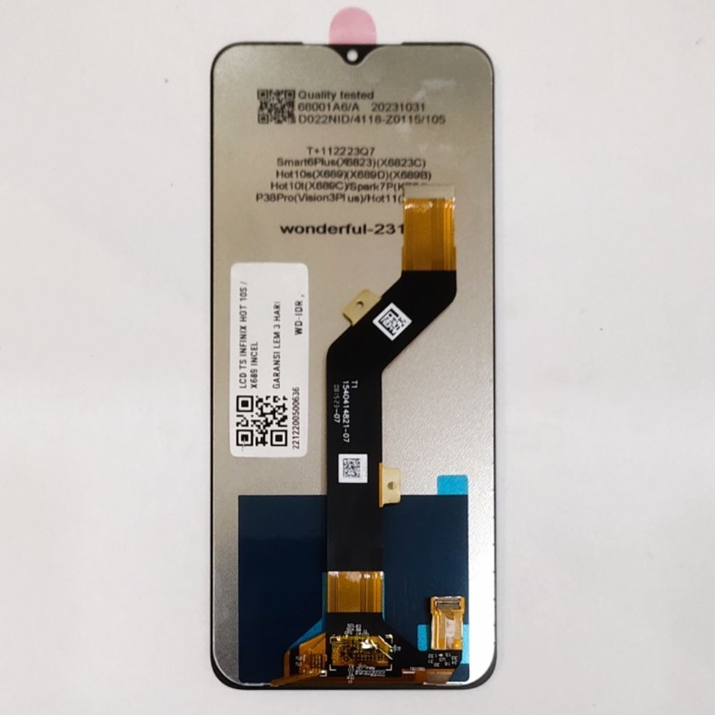 LCD TS INFINIX HOT 10S / LCD INFINIX X689 ORIGINAL PRESISI 100%