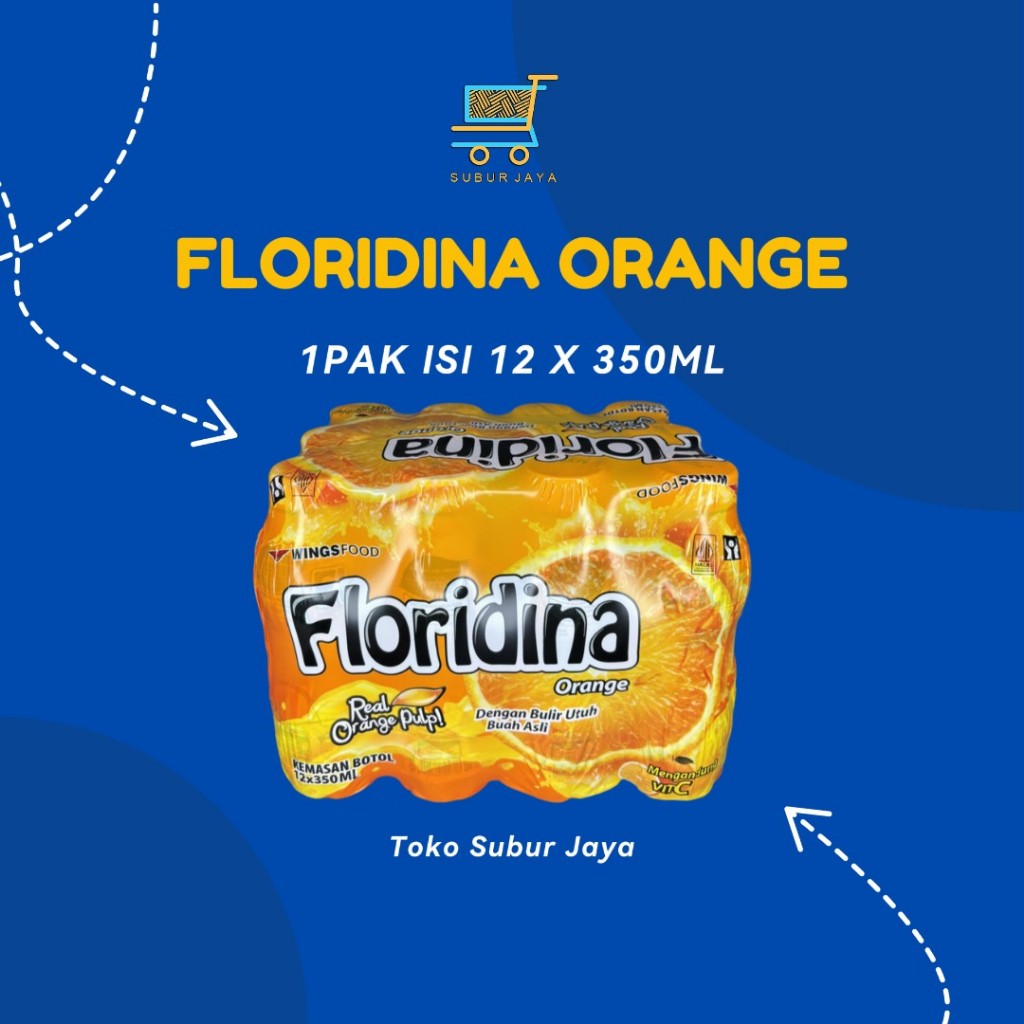 

FLORIDINA JERUK & JERUK KELAPA 350 ML 1 PAK ISI 12 MINUMAN JUS JERUK ASLI BOTOL