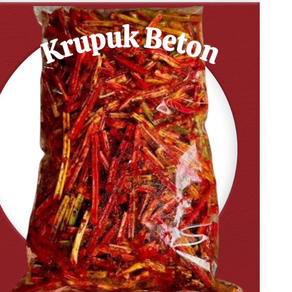 

Krupuk Beton Krupuk Jaat Seblak Kering Pedas Daun Jeruk 1kg