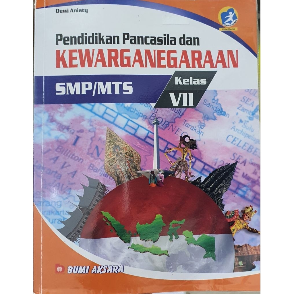 Buku pelajaran PPKN SMP kelas 7 penerbit Bumi Aksara