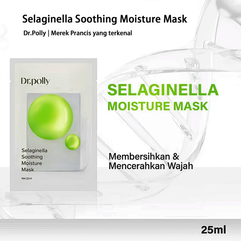 centella asiatica mask produk kecantikan dan perawatan kulit Dr.polly Sellaginella Soothing Moisture