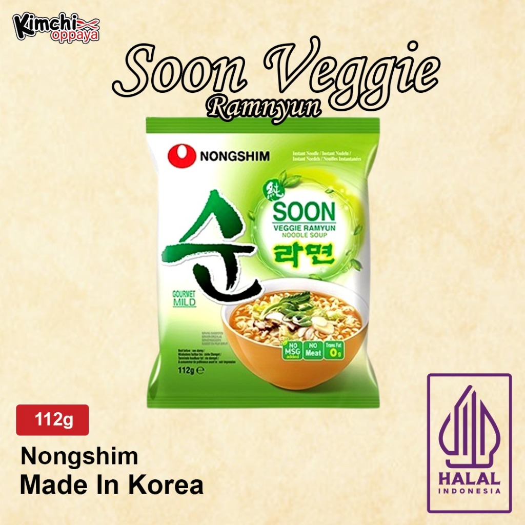 

Nongshim Soon Ramyun 112Gr Halal Ramen Veggie Korea