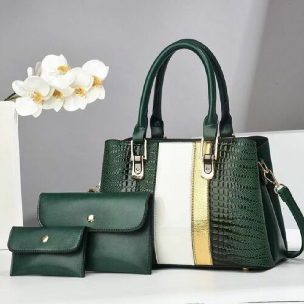 Tas selempang handbag wanita import batam 3in1