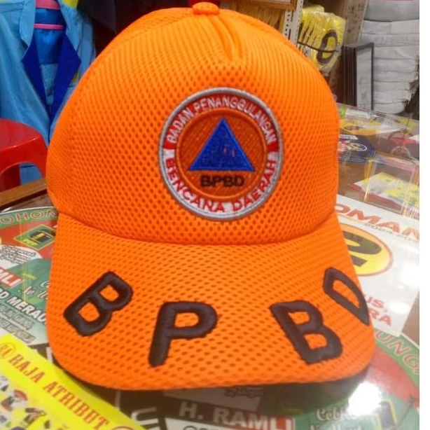 Topi jaring BPBD  //Topi dauble mask BPBD