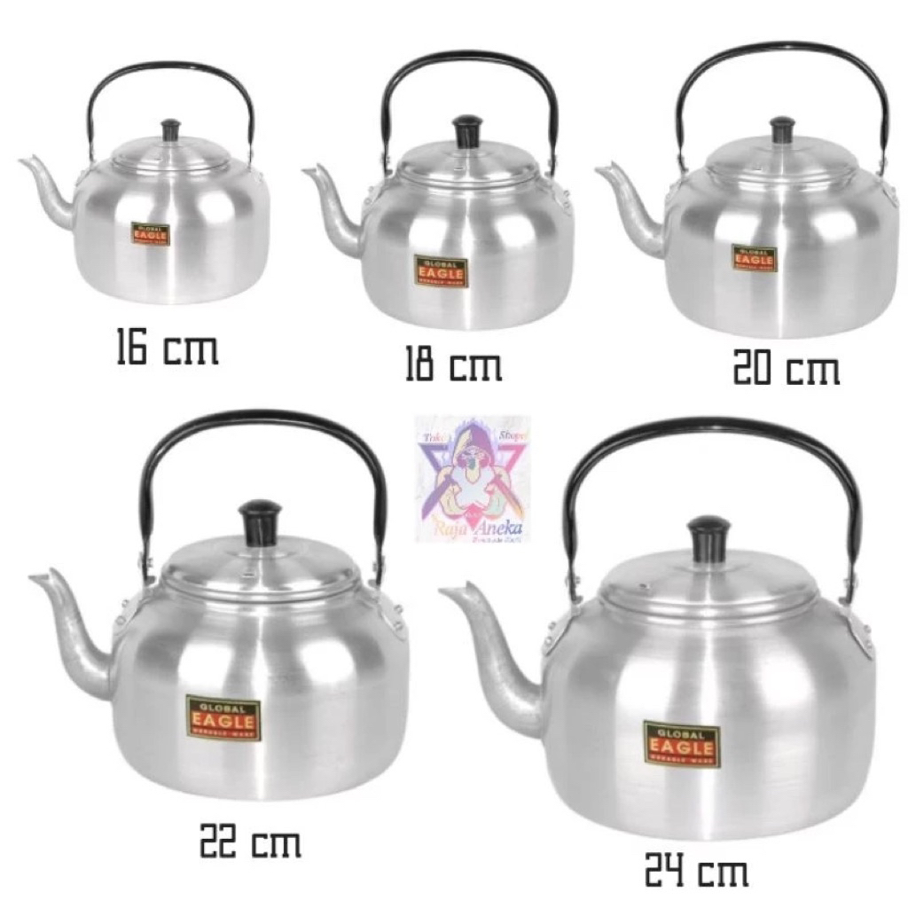 Teko Air Alumunium Ceret / Ceret Ketel Air / Teko Cor Gagang / Teko Gagang Alumunium Panas & Dingin