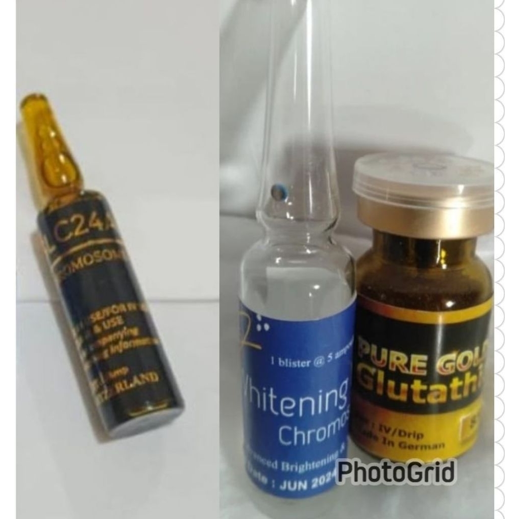 1 set kromosom platinum original (eceran) chromosome platinum original 1 set whitening booster+pure+