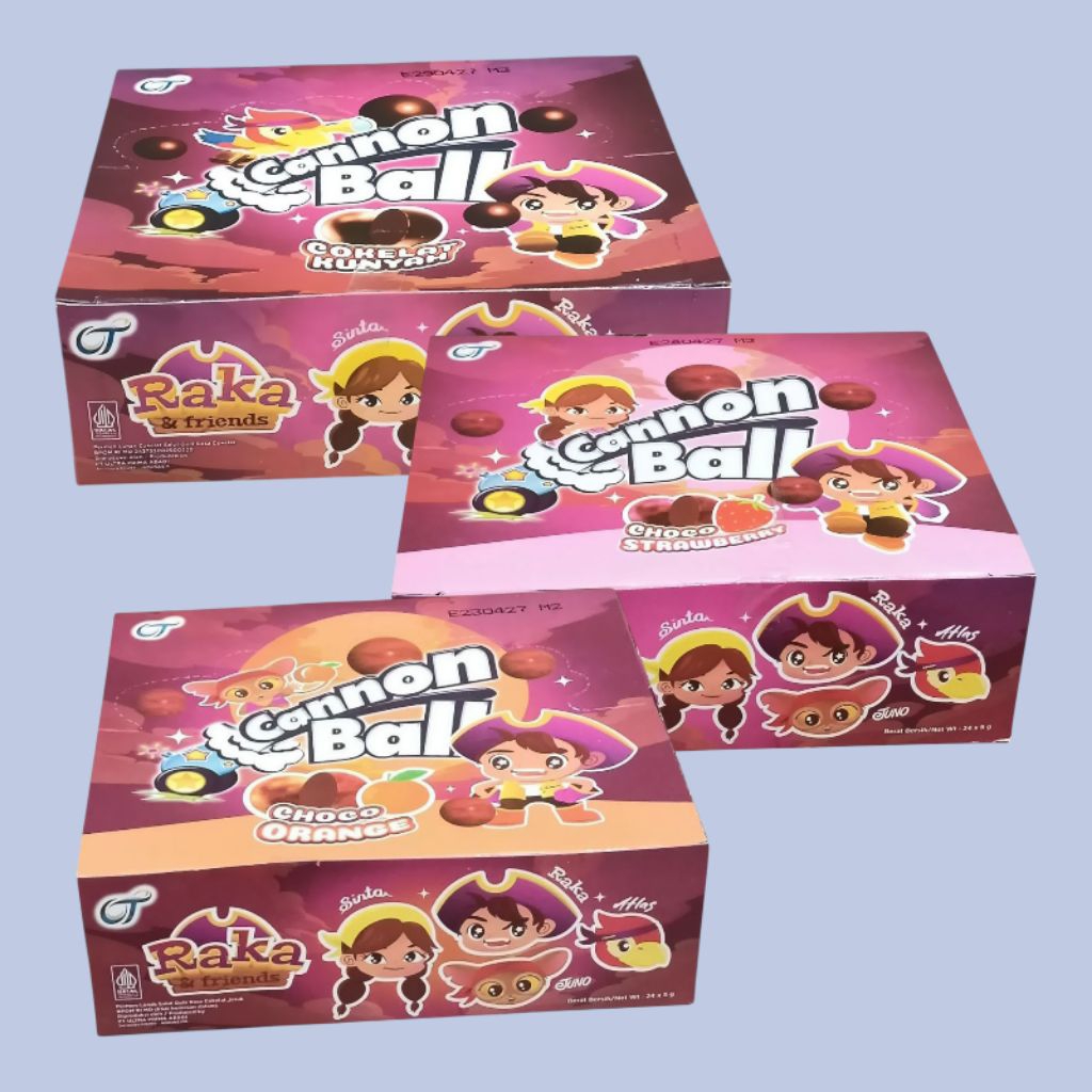 

CANON BALL Permen Coklat Empuk [24 pcs/box]
