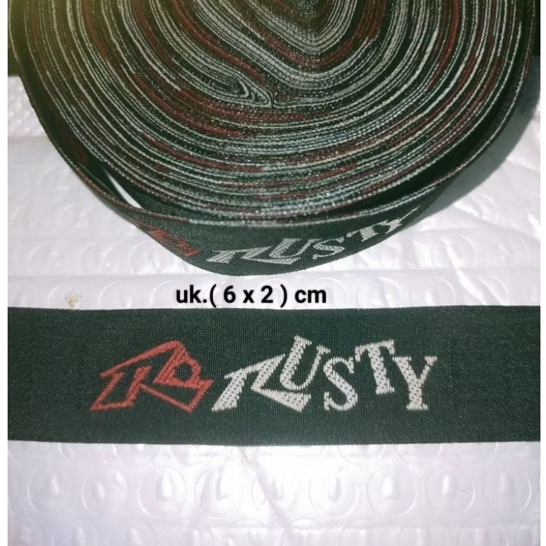

label merek label (main) tag rusty