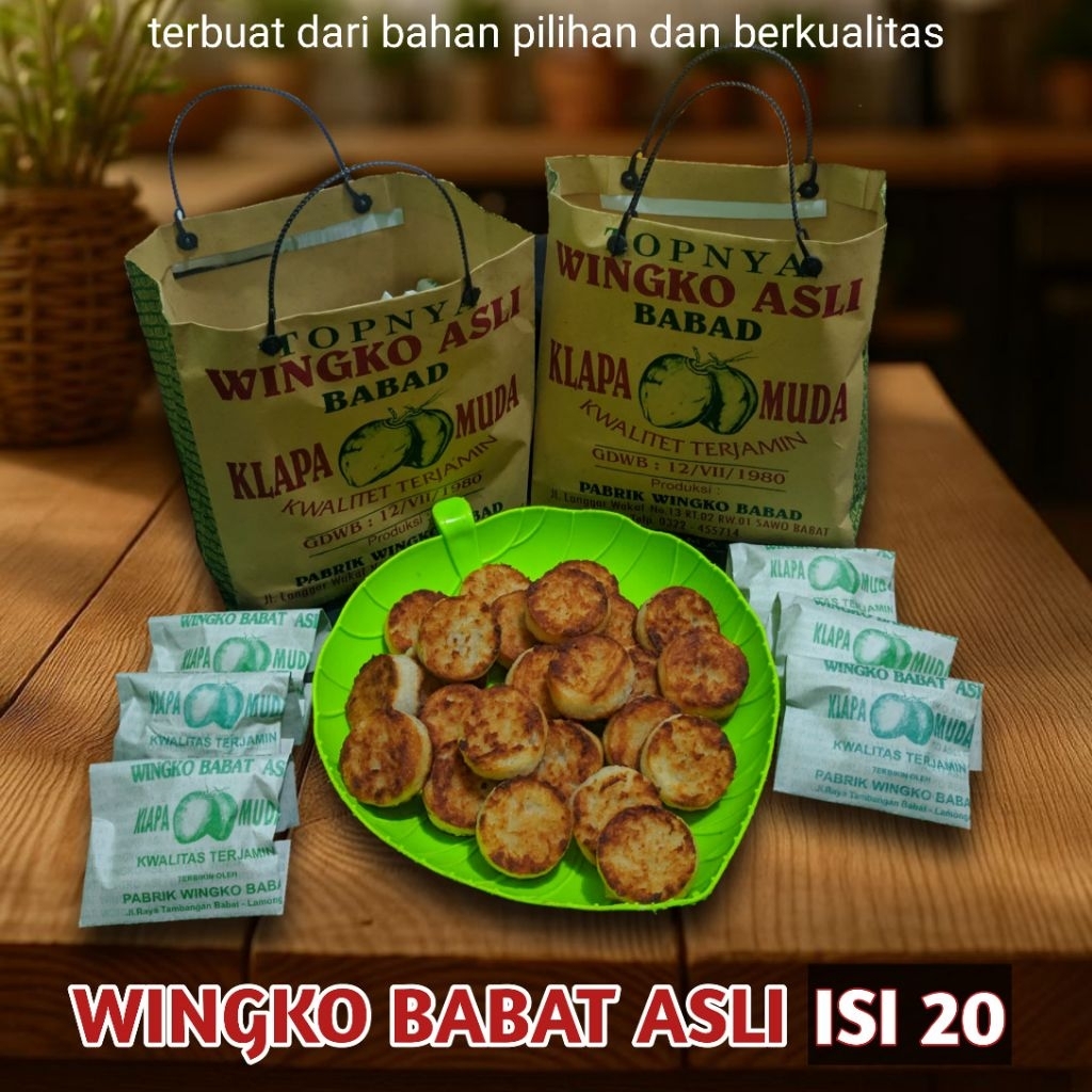

WINGKI BABAT ASLI ISI 20 terbuat dari bahan berkualitas dan selalu fresh