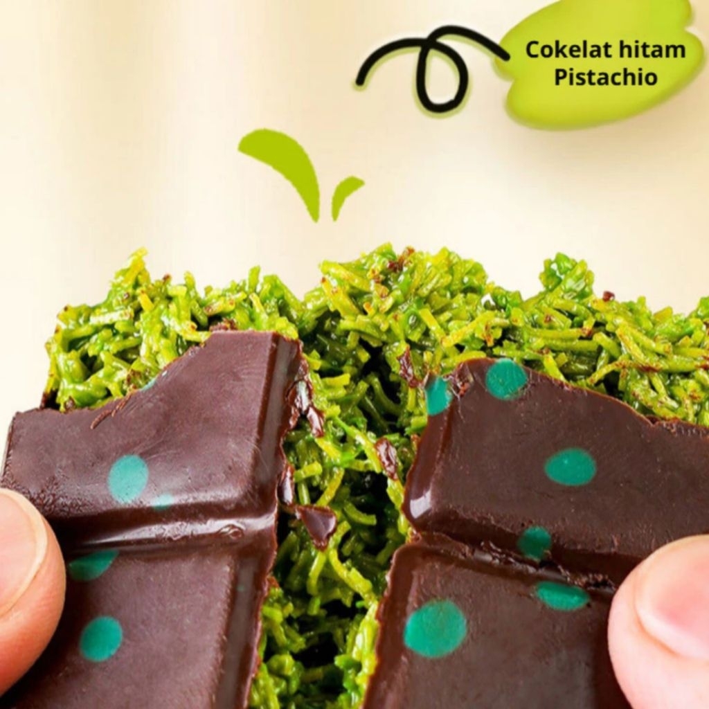 

COKLAT DUBAI PISTACHIO KUNAFE / CRISPY PISTACHIO KUNAFE BESAR murah JUMBO