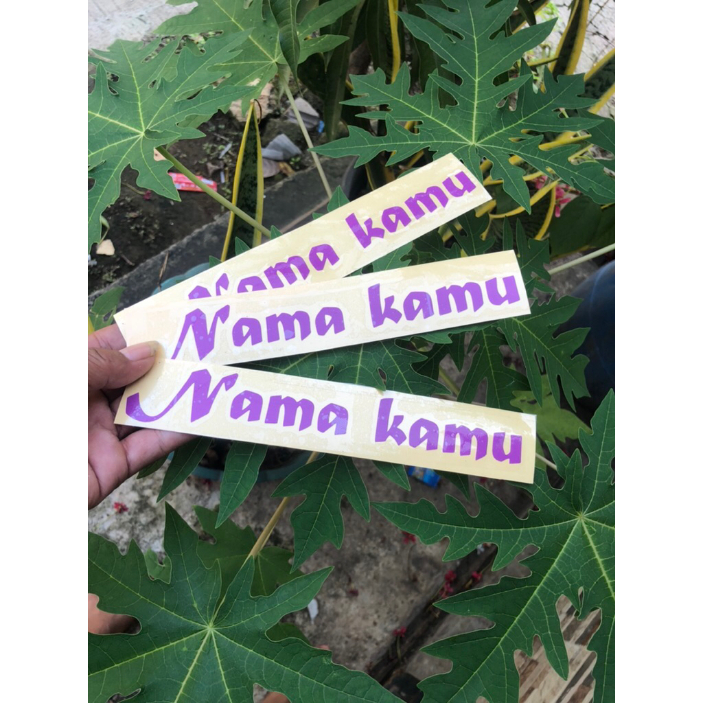 

COSTOM STIKER NAMA