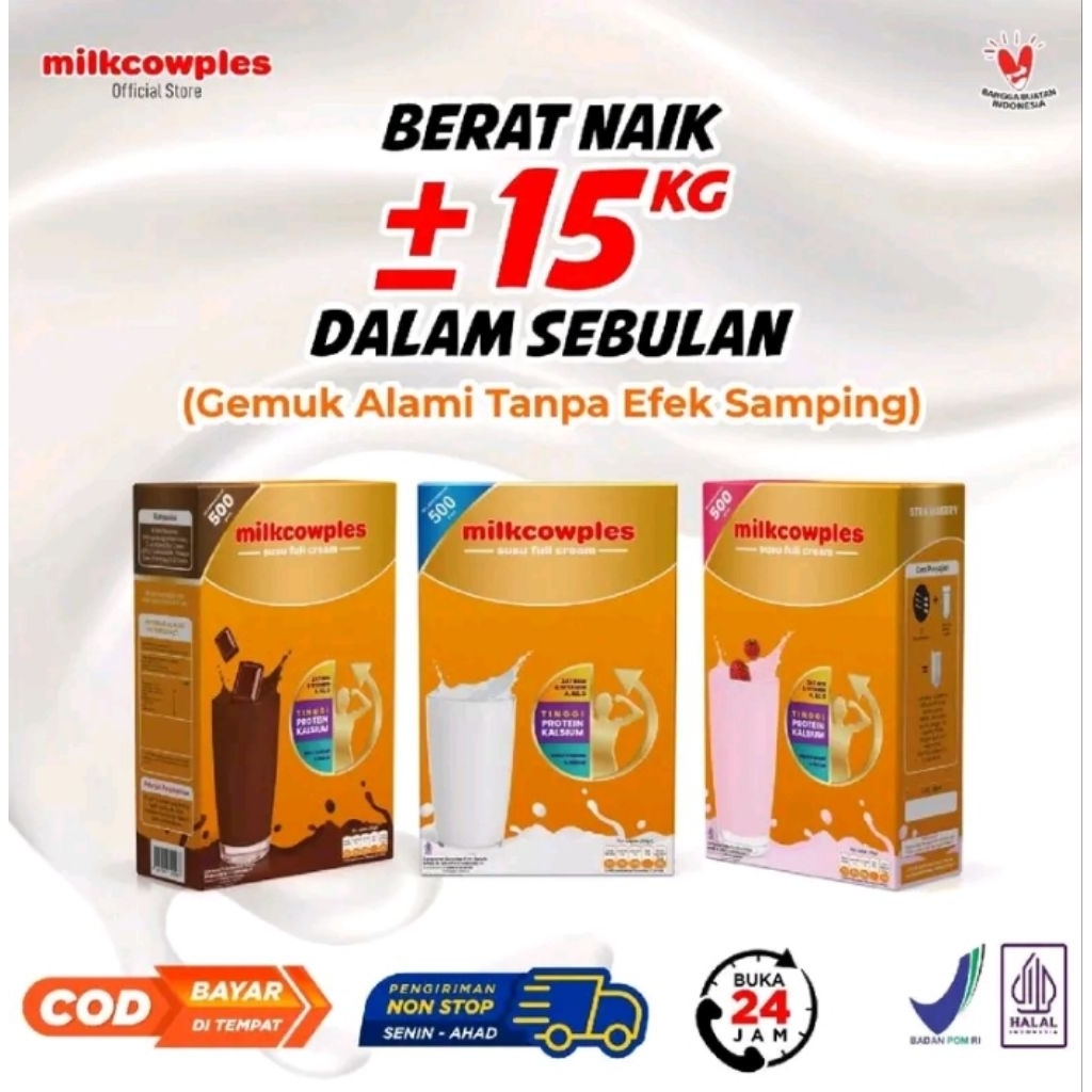

MILKCOWPLUS susu sapi PENAMBAH BERAT BADAN AMPUH ORIGINAL Penambah Nafsu Makan