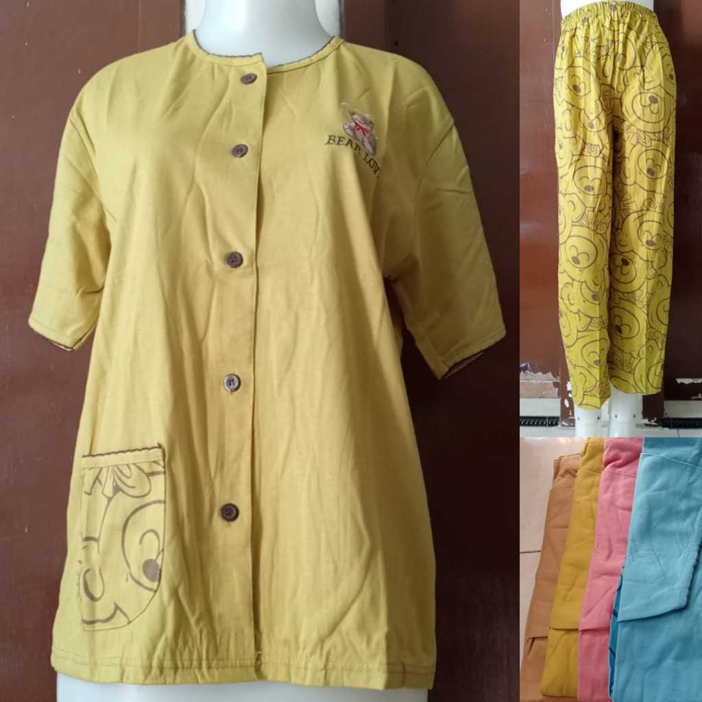 Babydoll CP AMRO Label MERAH-Baby Doll Lengan Pendek Celana Panjang-babydoll cp