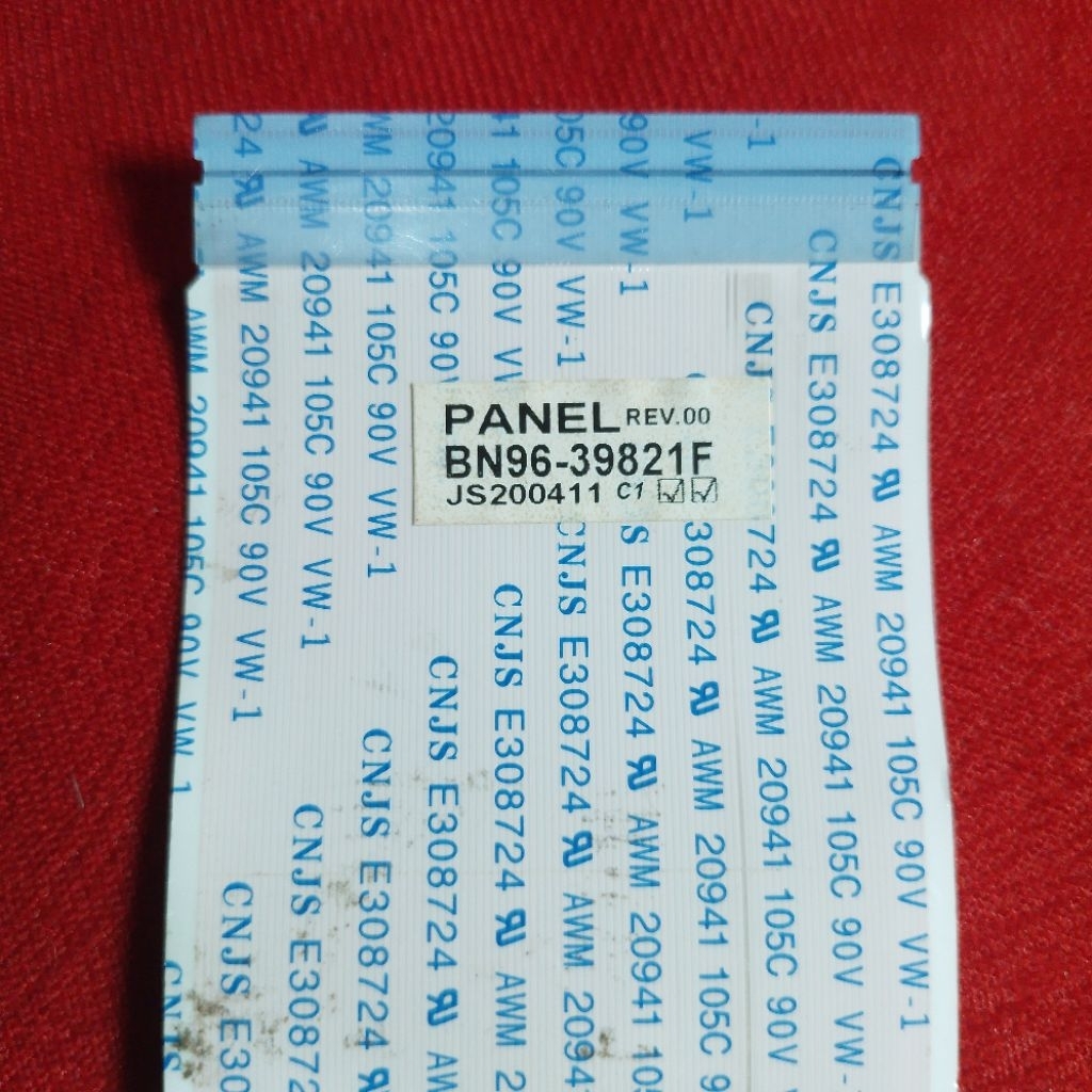 Kabel Fleksibel LVDS TV Smart Samsung 43 Inch TU8000 UA43TU8000 43TU8000 Bagus Normal Copotan