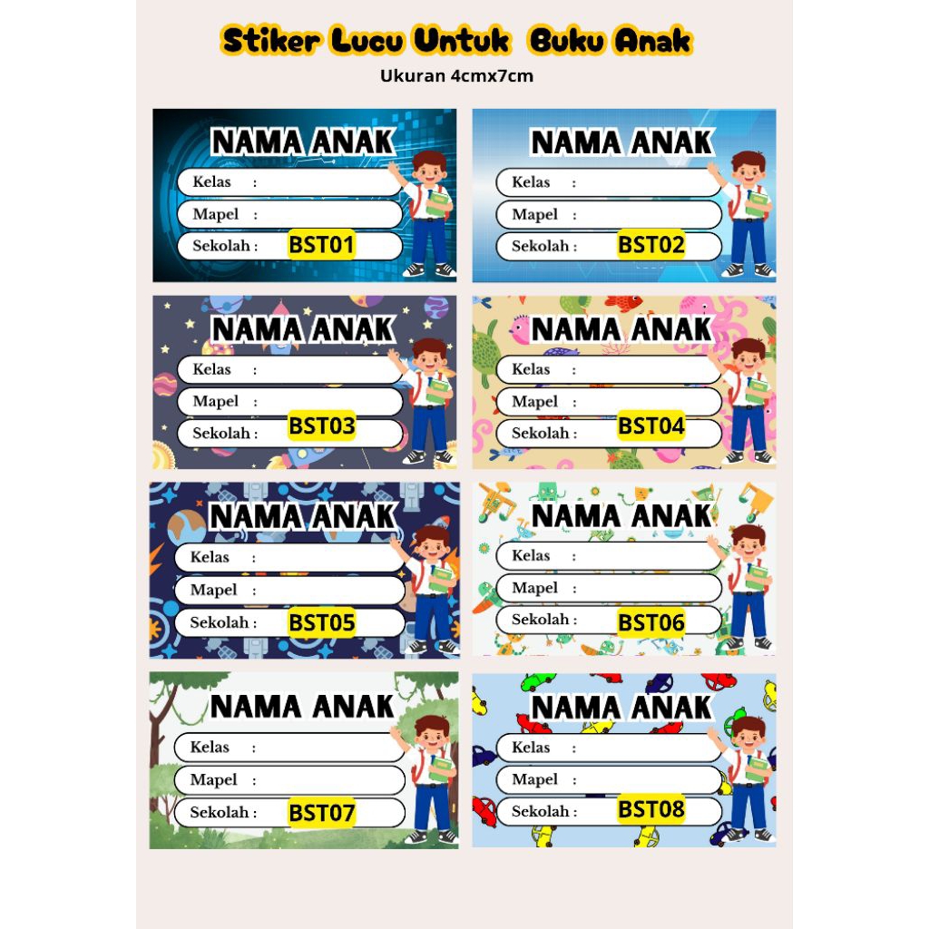 

Stiker Nama Anak SMP/MTs untuk buku