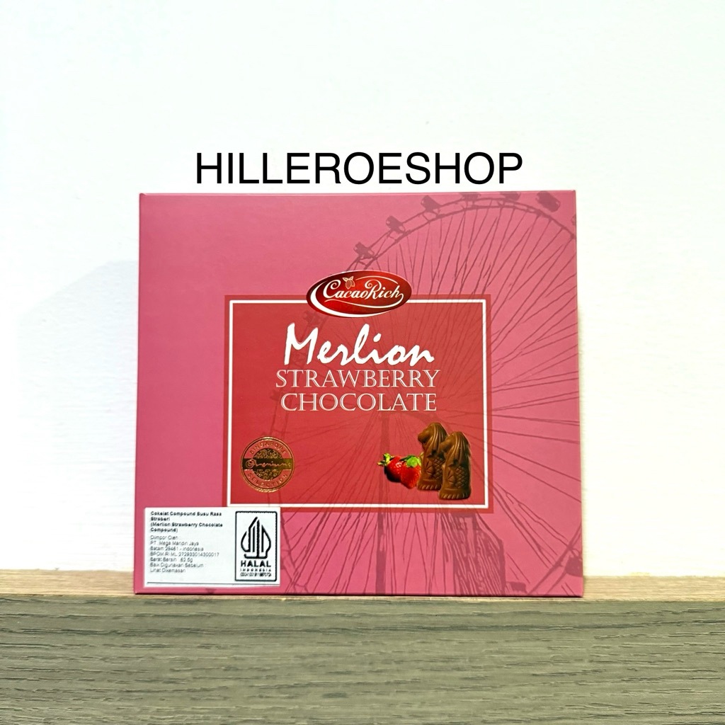 

COKLAT COCOARICH 62,5GR MERLION SINGAPORE STRAWBERRY CHOCOLATE 62,5GRAM COCOA RICH COKELAT