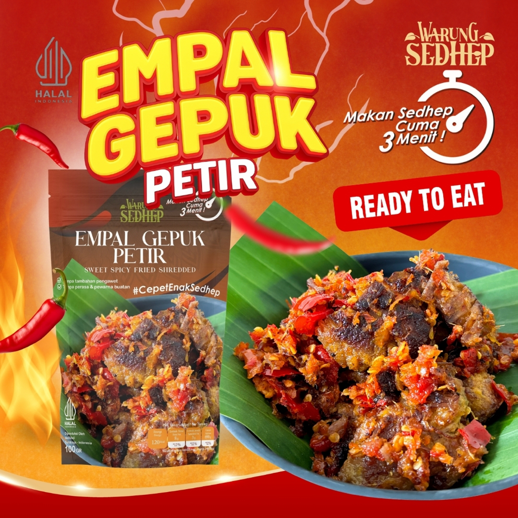 

Empal Gepuk Sapi Pedas Asli WARUNG SEDHEP - Lauk Siap Saji Tanpa MSG Tahan Lama | Bisa Tanpa Kulkas