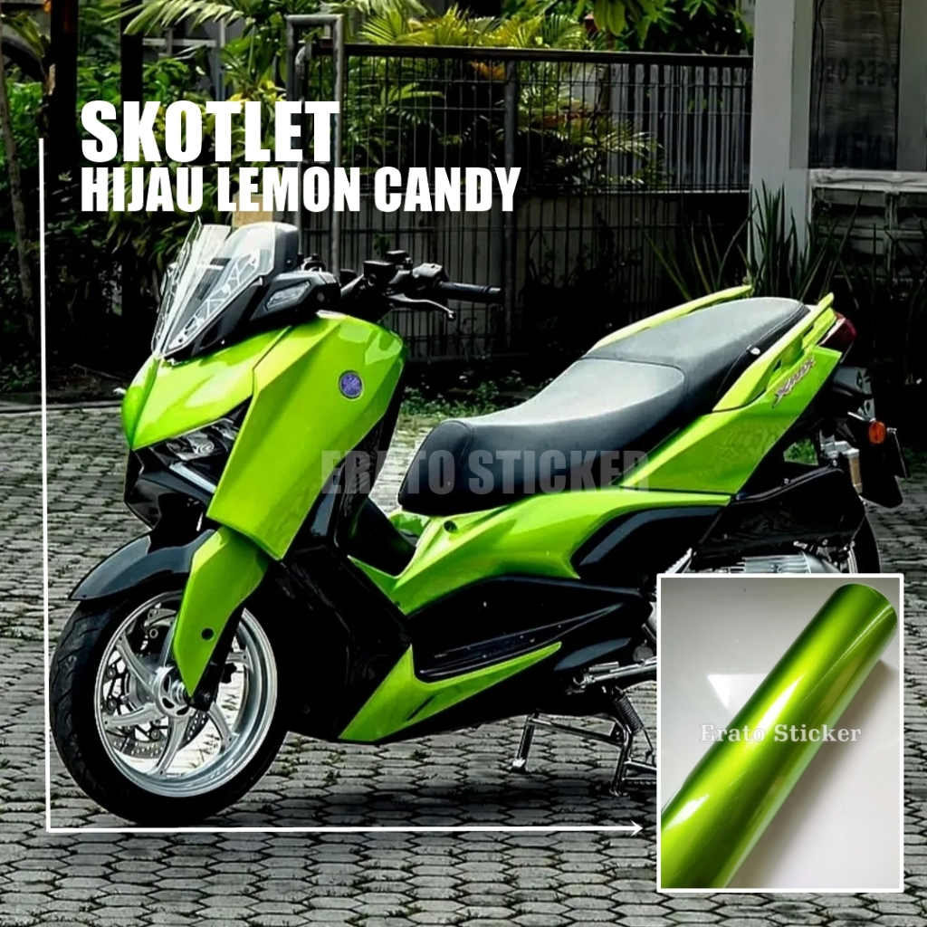 SKOTLET STIKER HIJAU LEMON CANDY SKOTLET HIJAU CANDY SKOTLET HIJAU METALIK SKOTLET HIJAU STABILO