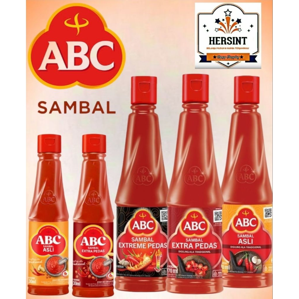 

ABC SAMBAL ASLI, EXTRA PEDAS 270 / 130 Ml KEMASAN BOTOL