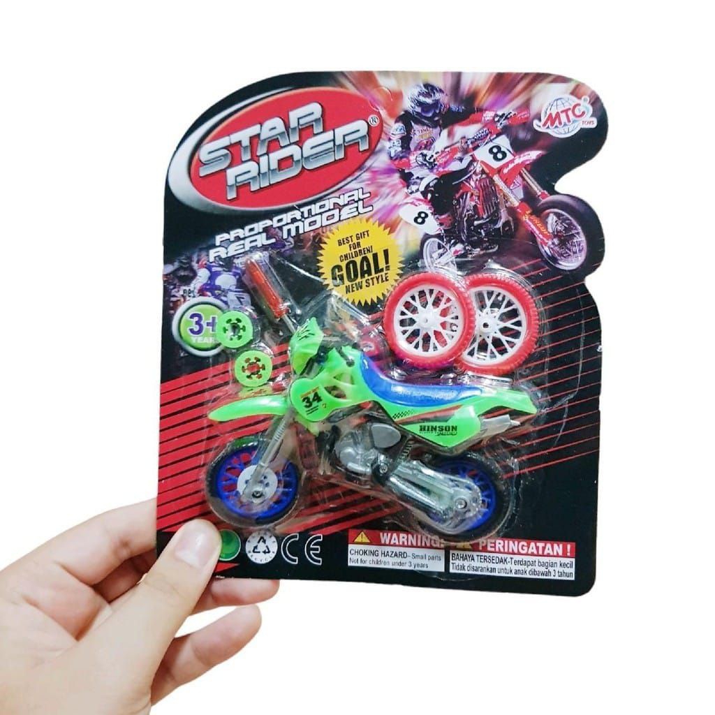 Mainan Motor Cross Trail Bongkar Pasang premium / Motor Cross Trail Mainan Anak High Quality