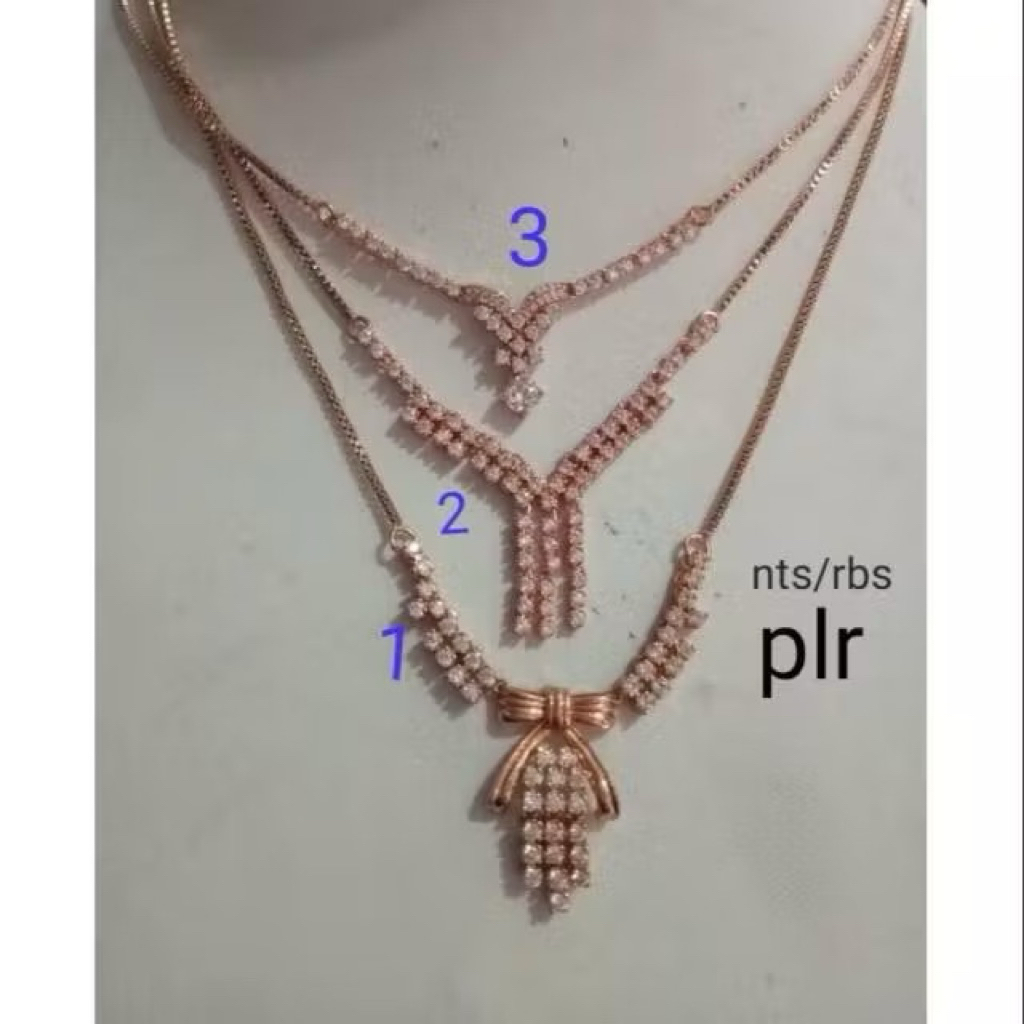 kalung replika berlian medan kalung pita vier replika berlian cantik mewah tidak gampang luntur