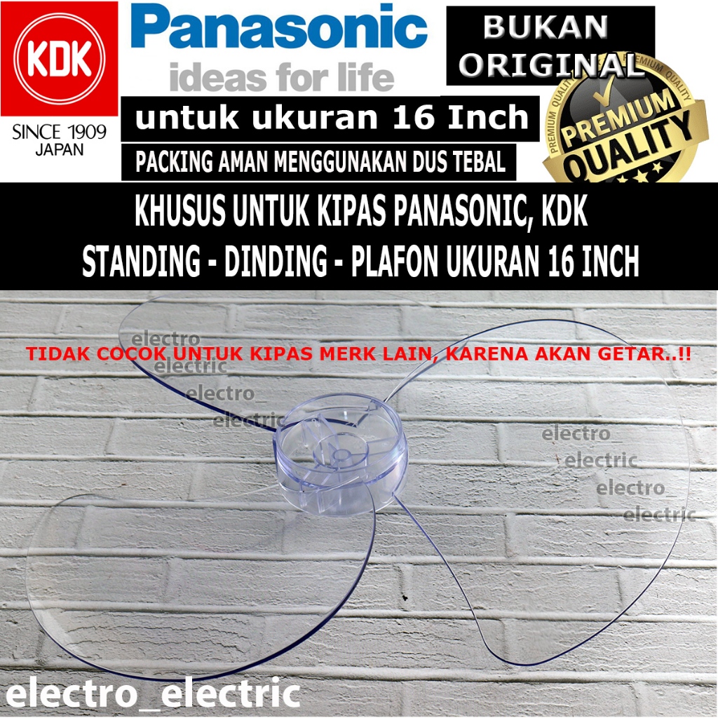 Baling-baling Kipas Angin - Baling-baling Kipas Angin Bahan Akrilik 16 - baling2 kipas angin 16 inch