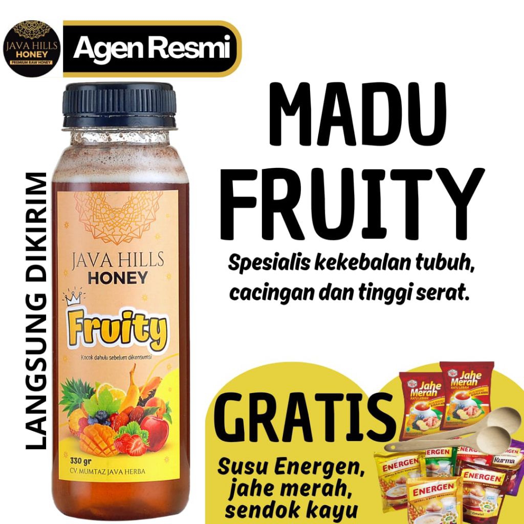 

JAVA HILLS HONEY MADU FRUITY - ANEMIA, CACINGAN, PANAS DALAM, NAFSU MAKAN ANAK BERTAMBAH