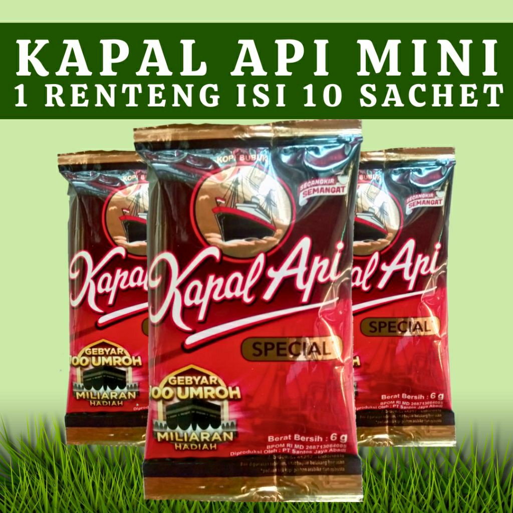 

(GROSIR) Kapal Api Mini Bubuk Kopi 1 Renteng Isi 10 Sachet