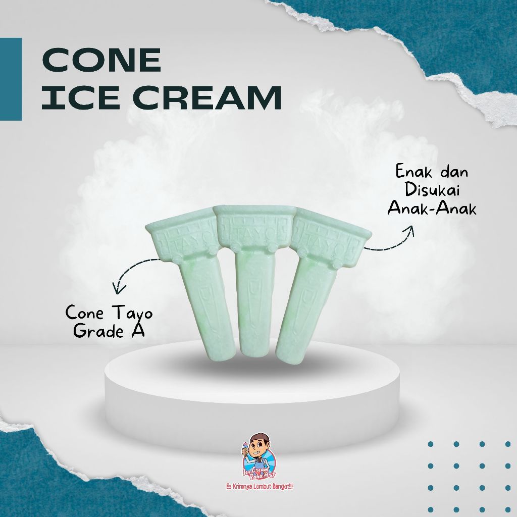 

Kerupuk Cone Tayo untuk Es Krim – Isi 400 Pcs, Cocok untuk Sajian Es & Jualan